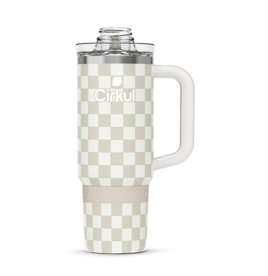 Limited Edition: 30oz. Taupe Tartan Travel StrawSip™ Tumbler RI54
